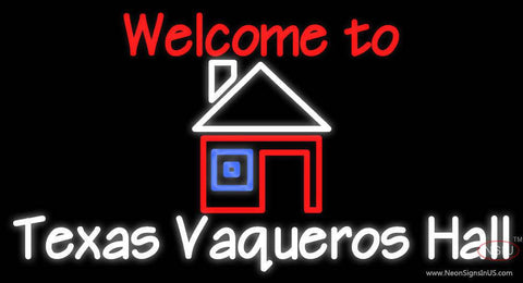 Custom Welcome To Texas Vaqueros Hall Real Neon Glass Tube Neon Sign 