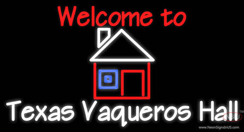 Custom Welcome To Texas Vaqueros Hall Real Neon Glass Tube Neon Sign