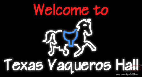 Custom Welcome To Texas Vaqueros Hall Real Neon Glass Tube Neon Sign 