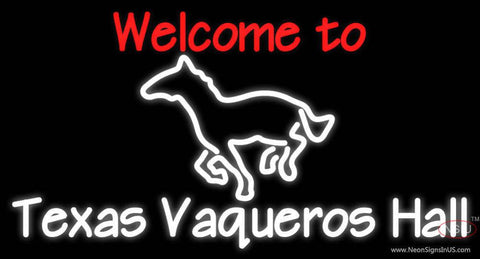 Custom Welcome To Texas Vaqueros Hall Real Neon Glass Tube Neon Sign