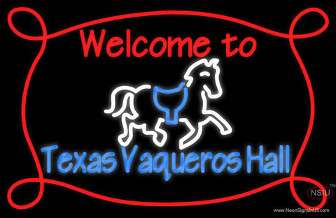 Custom Welcome To Texas Vaqueros Hall Real Neon Glass Tube Neon Sign 7