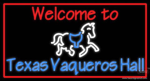 Custom Welcome To Texas Vaqueros Hall Real Neon Glass Tube Neon Sign 