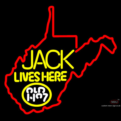 West Viginia Jack Lives Here Neon Sign  