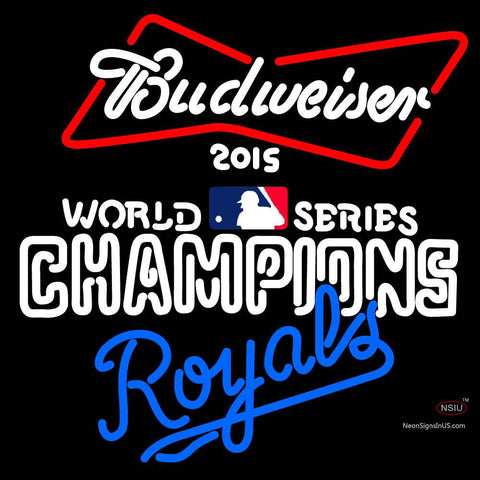 Custom World Series Champions Royals Logo Budweiser Neon Sign  