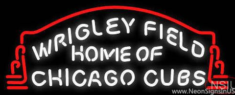 Custom Wrigley Field Home Of Chicago Cubs Real Neon Glass Tube Neon Sign