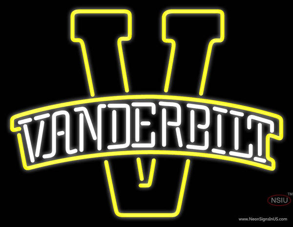 Custom Yellow And White Vanderbilt Handmade Art Neon Sign – Custom-Neon ...