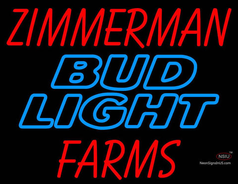 Custom Zimmerman Farms Budlight Neon Sign  