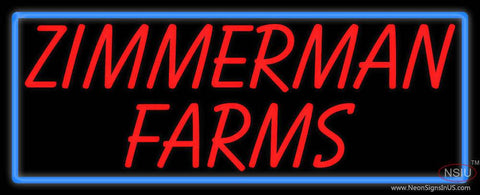 Custom Zimmerman Farms Real Neon Glass Tube Neon Sign