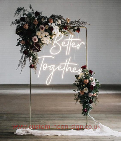 Custom Better Together Wedding Home Deco Neon Sign