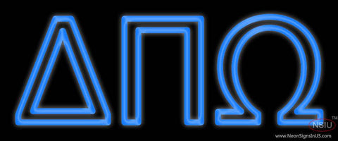 Delta Pi Omega Real Neon Glass Tube Neon Sign 