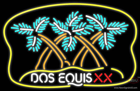 Dos Equis Xx Palm Tree Neon Beer Sign 