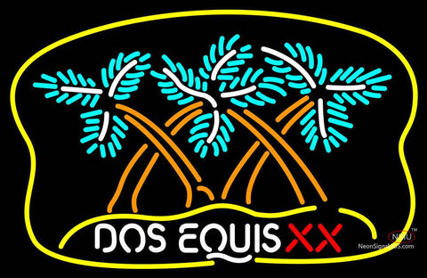 Dos Equis Xx Palm Tree Neon Beer Sign 