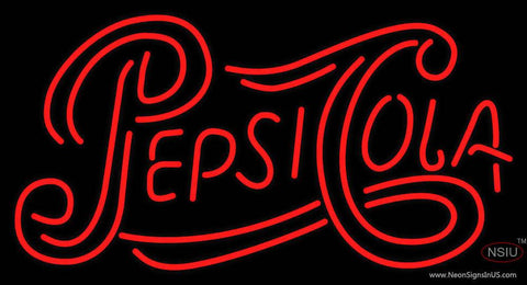 Double Stroke Pepsicola Real Neon Glass Tube Neon Sign 