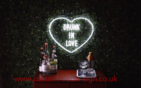 Drunk In Love White Love Wedding Home Deco Neon Sign 