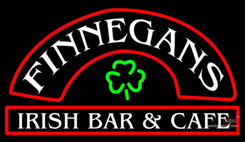 Finnegans Round Text Neon Sign