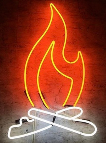 New flame neon sign 