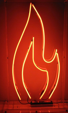 flame neon sign 