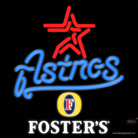 Fosters Houston Astros MLB Real Neon Glass Tube Neon Sign  7 x 