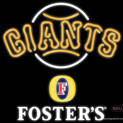 Fosters San Francisco Giants MLB Real Neon Glass Tube Neon Sign 