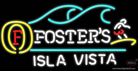 Fosters Surfer Isla Vista Real Neon Glass Tube Neon Sign 