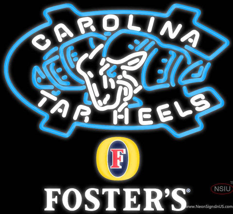 Fosters Unc North Carolina Tar Heels MLB Real Neon Glass Tube Neon Sign