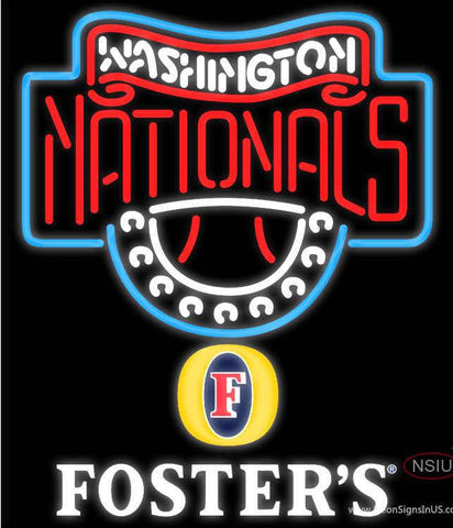 Fosters Washington Nationals MLB Real Neon Glass Tube Neon Sign