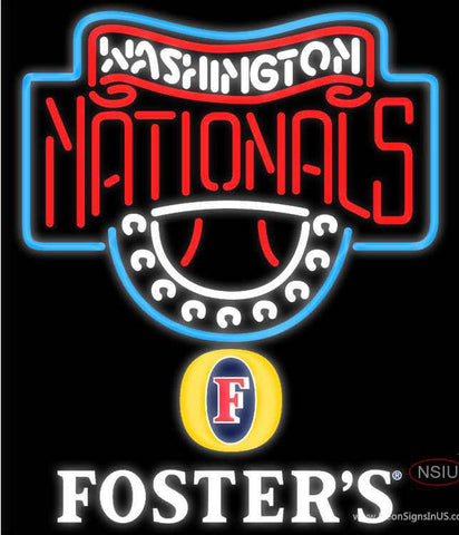 Fosters Washington Nationals MLB Real Neon Glass Tube Neon Sign 