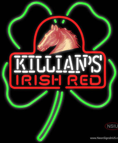 George Killians Irish Red Shamrock Neon Beer Sign