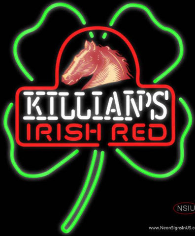 George Killians Irish Red Shamrock Neon Beer Sign 