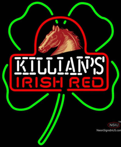 George Killians Irish Red Shamrock Neon Beer Sign