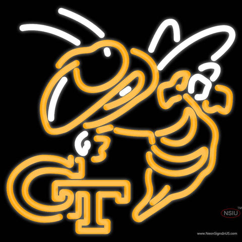 Georgia Tech Yellow Jackets Real Neon Glass Tube Neon Sign x 