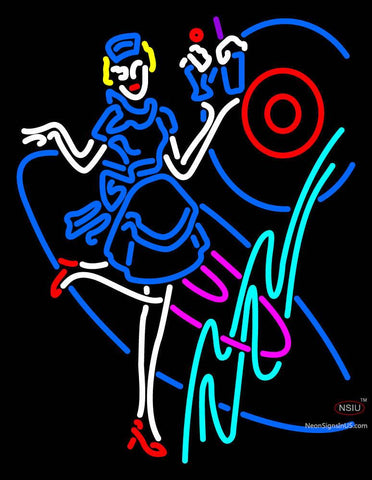 Girl With Icecream Neon Sign 