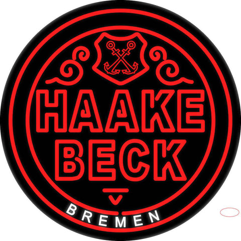 Haake Becks Beer Real Neon Glass Tube Neon Sign