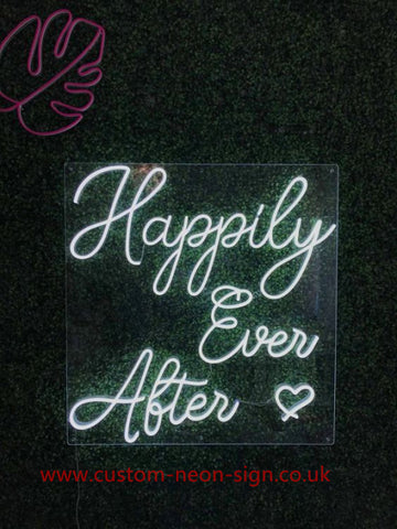 Happily Ever After Love Wedding Home Deco Neon Sign 
