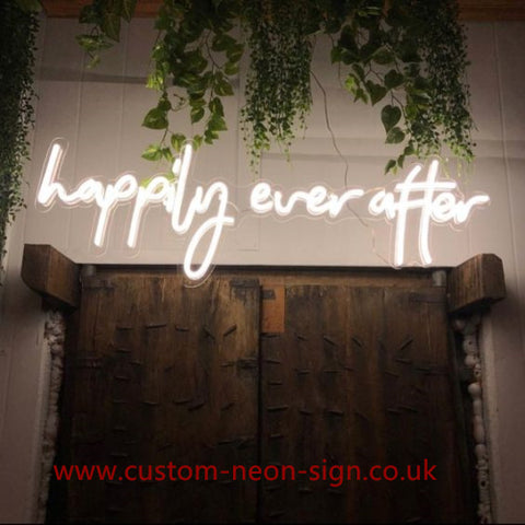 Happily Ever After Wedding Home Deco Neon Sign 