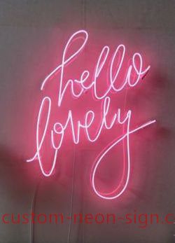 Hello Lovely Wedding Home Deco Neon Sign