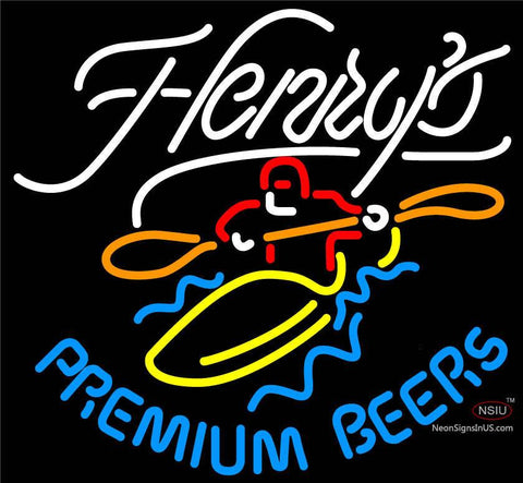 Henrys Premium Beers Neon Sign