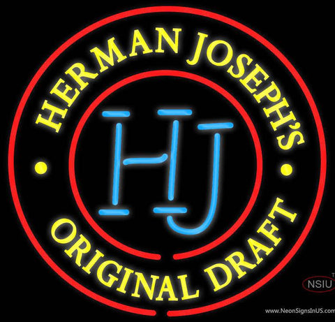 Herman Josephs Circle Neon Beer Sign 