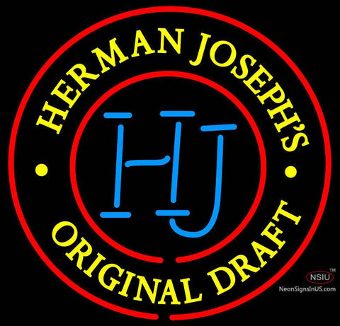 Herman Josephs Circle Neon Beer Sign 