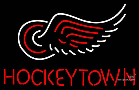 Hockeytown Detroit Red Wings Neon Sign 