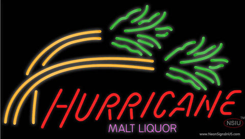 Hurricane Red Palm Trees Real Neon Glass Tube Neon Sign