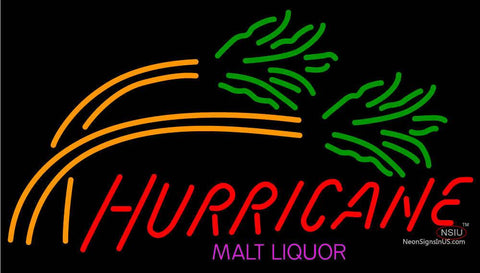 Hurricane Red Palm Trees Neon Sign