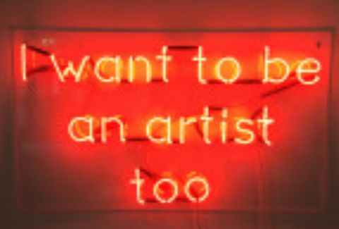 I want to be an artist too Handmade Art Neon Signs 