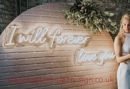 I Will Forever Love You Wedding Home Deco Neon Sign 
