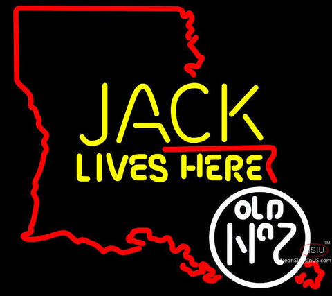 Jack Daniels Jack Lives Here Louisiana Neon Sign  