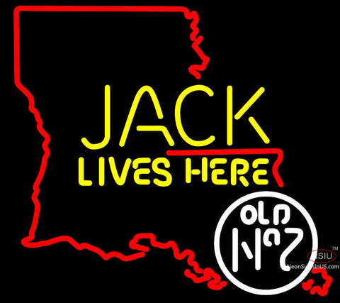 Jack Daniels Jack Lives Here Louisiana Neon Sign 