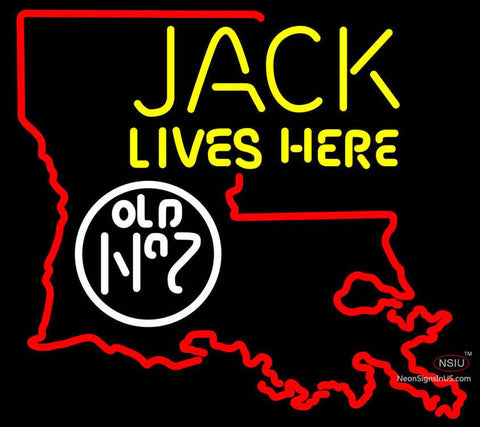 Jack Daniel's Jack Lives Here Louisiana Neon Sign 