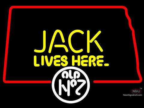 Jack Daniels Jack Lives Here North Dakota Neon Sign