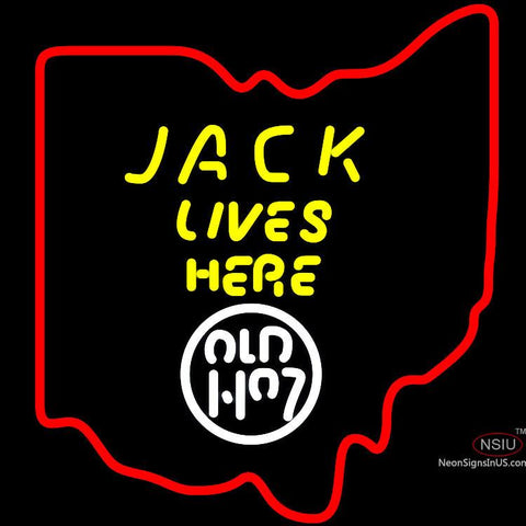 Jack Daniels Jack Lives Here Ohio Neon Sign x