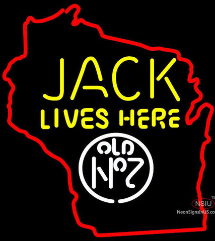 Jack Lives Here Wisconisin Neon Sign 